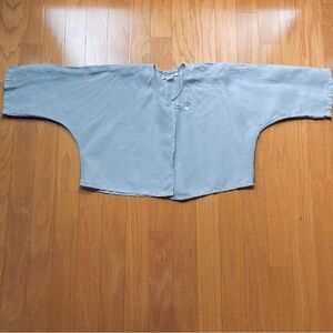 Light grey cropped linen jacket